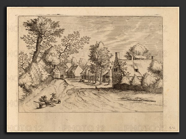 Johannes van Doetechum, the Elder and Lucas van Doetechum after Master of the Small Landscapes (Dutch, active 1554-1572; died before 1589), Village Road, published 1559-1561, etching retouched with engraving