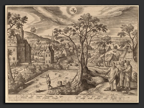 Adriaen Collaert after Hans Bol (Flemish, c. 1560 - 1618), "The Seed is the word of God" (Aries), 1585, engraving