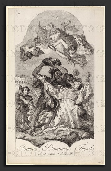 Giovanni Domenico Tiepolo (Italian, 1727 - 1804), The Stoning of Saint Stephen, etching on laid paper