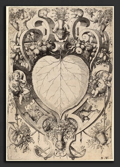 Jost Amman, after Wenzel Jamnitzer I (Swiss, 1539 - 1591), Earth, 1568, etching on laid paper [proof without text]