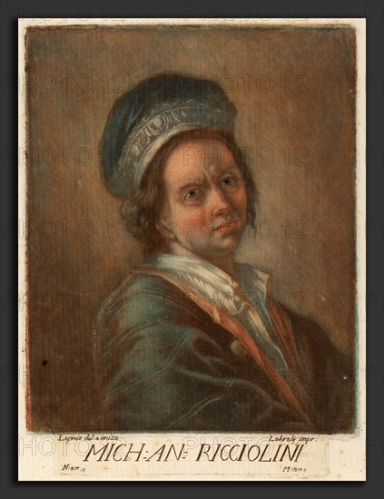 Carlo Lasinio (Italian, 1759 - 1838), Michelangelo Ricciolini, color mezzotint