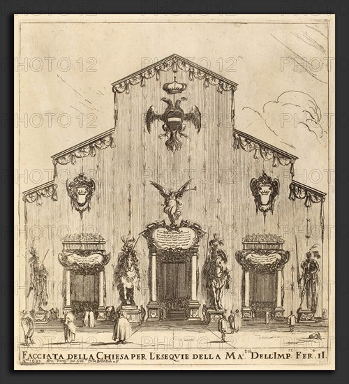 Stefano Della Bella (Italian, 1610 - 1664), Facade of the Church of San Lorenzo, Florence, 1637, etching on laid paper [restrike]