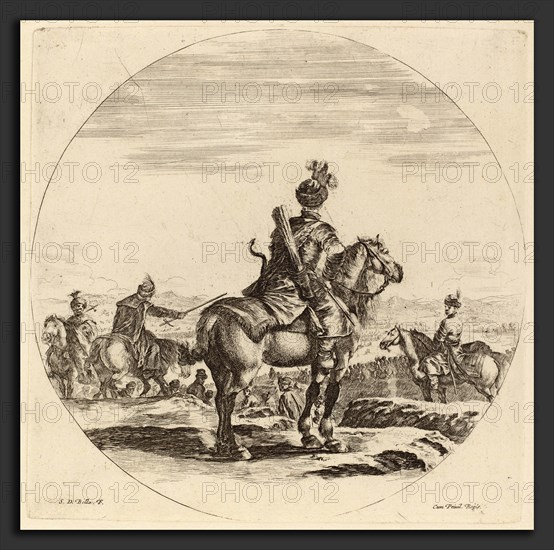 Stefano Della Bella (Italian, 1610 - 1664), Polish Cavalier, etching on laid paper [restrike]