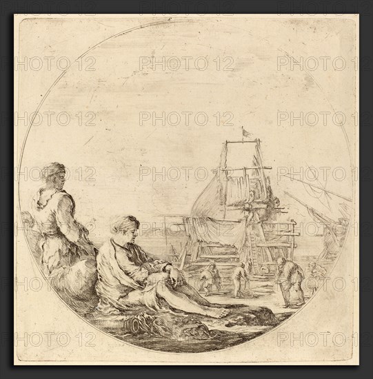 Stefano Della Bella (Italian, 1610 - 1664), Seated White Sailor and a Standing Negro Sailor, etching on laid paper [restrike]