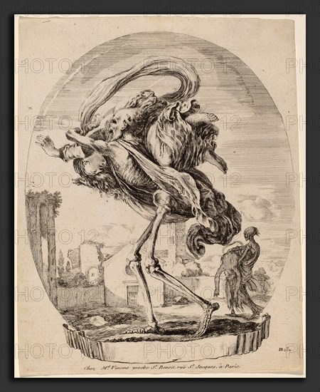 Stefano Della Bella (Italian, 1610 - 1664), Death Carrying a Woman, probably 1648, etching and engraving