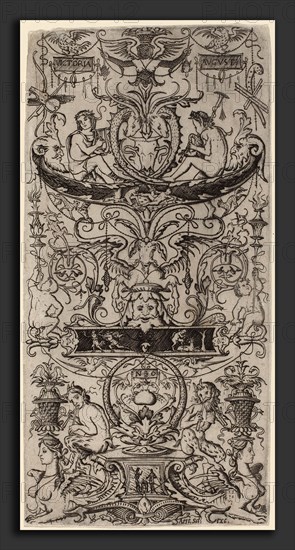 Nicoletto da Modena (Italian, active 1500-1512), Ornament Panel: Victoria Augusta, c. 1507, engraving