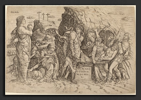 after Andrea Mantegna, The Entombment, engraving