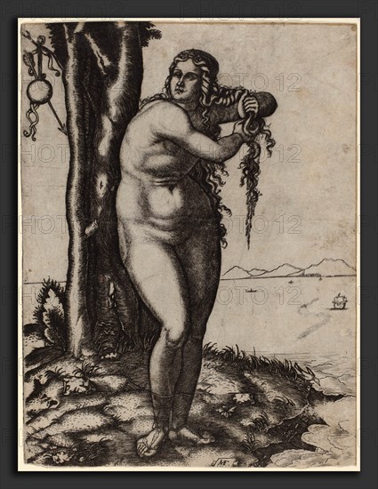 Marcantonio Raimondi (Italian, c. 1480 - c. 1534), The Birth of Venus, engraving