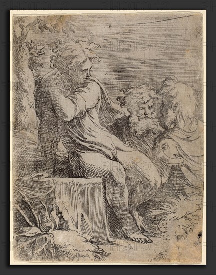 Parmigianino (Italian, 1503 - 1540), The Boy and Two Old Men, etching