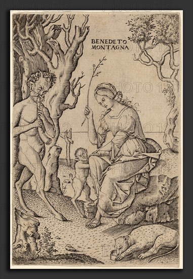 Benedetto Montagna (Italian, c. 1480 - 1555 or 1558), Satyr's Family, c. 1512-1520, engraving