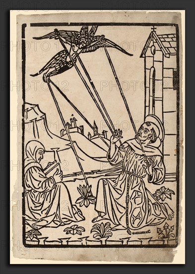 Italian 15th Century, Saint Francis Receiving the Stigmata, 1470-1480, woodcut