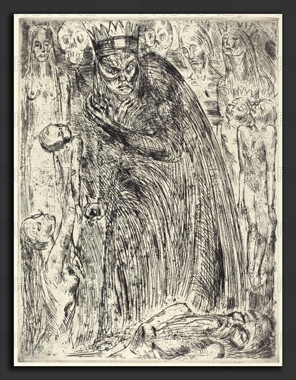 Wilhelm Lehmbruck, Macbeth V (The Vision of Lady Macbeth), German, 1881 - 1919, 1918, etching and drypoint