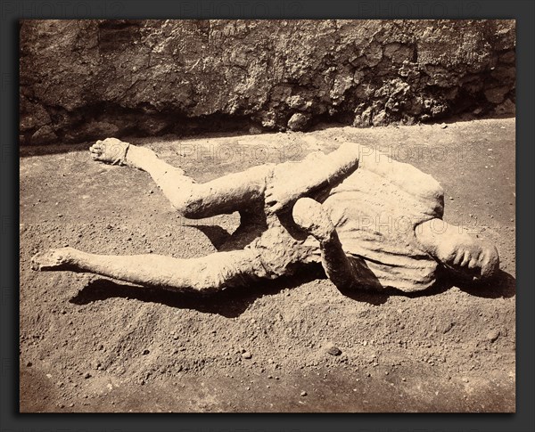 Giorgio Sommer (Italian, born Germany 1824 - 1872), Impronte umane (Pompeii), 1873, albumen print