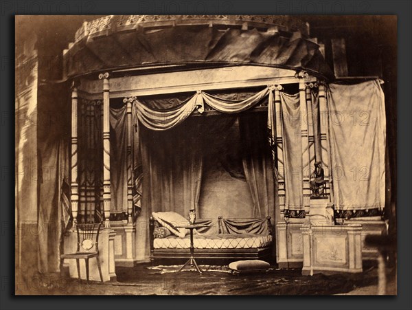 Félix Jacques Antoine Moulin (French, 1802 - c. 1875), Bedroom display in the Paris Universal Exposition of 1855, 1855, albumen print