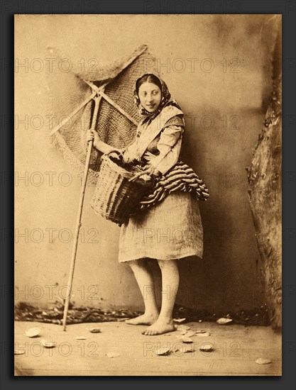 Félix Jacques Antoine Moulin (French, 1802 - c. 1875), A Shrimp Fisher Girl, c. 1854, albumen print