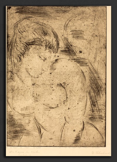 Wilhelm Lehmbruck, Woman's Dream (Der Traum des Weibes), German, 1881 - 1919, 1914, drypoint [proof]