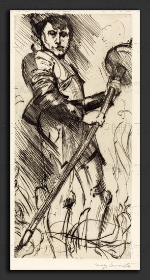 Lovis Corinth, Saint George (St. Georg), German, 1858 - 1925, 1916, drypoint