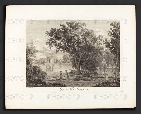 Albert Christoph Dies (Austrian, 1755 - 1822), Lago in villa Borghese, 1792, etching on laid paper