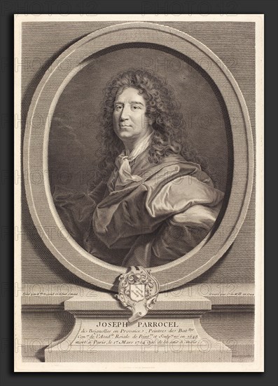 Johann Georg Wille after Hyacinthe Rigaud (German, 1715 - 1808), Joseph Parrocel, 1744, engraving on laid paper