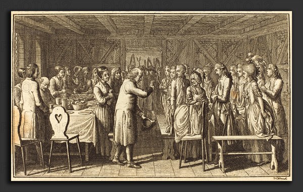 Daniel Nikolaus Chodowiecki (German, 1726 - 1801), A Welcome Guest, 1777-1791, etching
