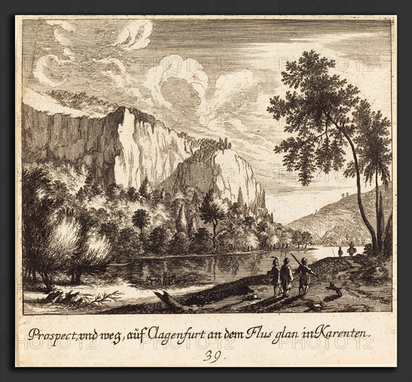 Melchior KÃ¼sel after Johann Wilhelm Baur (German, 1626 - 1683), Mountain View, Clagenfurt, 1681, etching