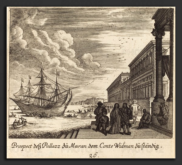 Melchior KÃ¼sel after Johann Wilhelm Baur (German, 1626 - 1683), Palazzo of Count Widman, 1681, etching