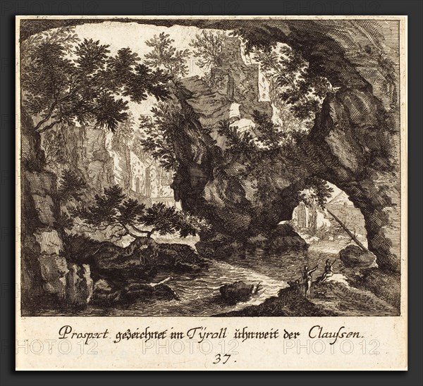 Melchior KÃ¼sel after Johann Wilhelm Baur (German, 1626 - 1683), Tyrolean Landscape, 1681, etching