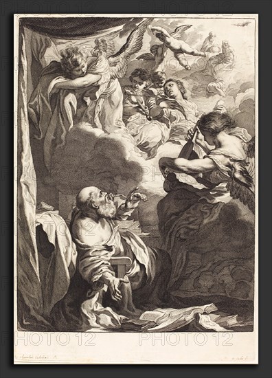 Jeremias Falck (German, c. 1619 - 1677), The Ecstasy of Saint Paul, c. 1655, engraving and etching on laid paper [proof]