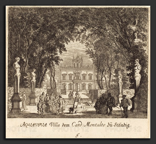 Melchior KÃ¼sel after Johann Wilhelm Baur (German, 1626 - 1683), Villa Aquaviva, 1681, etching