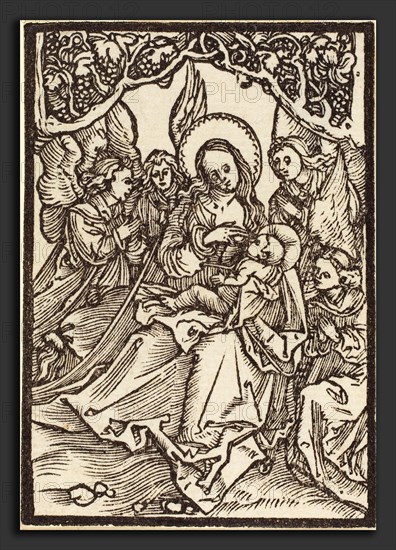 Albrecht DÃ¼rer (German, 1471 - 1528), The Virgin Nursing the Christ Child  with Four Angels, c. 1500, woodcut
