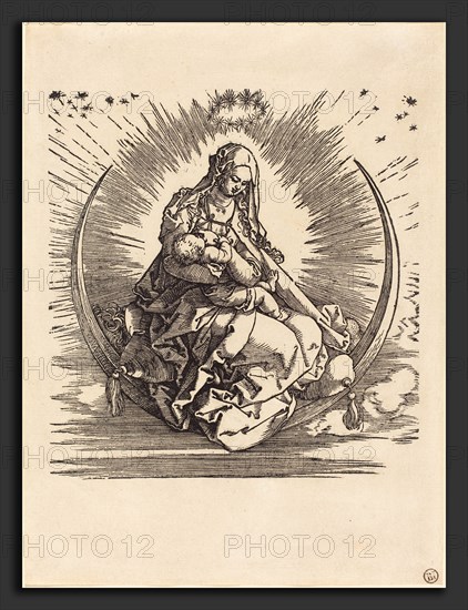Albrecht DÃ¼rer (German, 1471 - 1528), The Madonna on the Crescent, 1510-1511, woodcut on laid paper