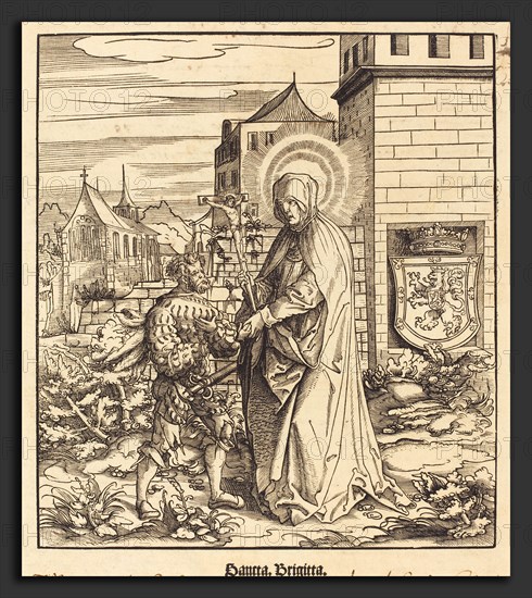 Leonhard Beck (German, c. 1480 - 1542), Saint Brigitta, 1516-1518, woodcut