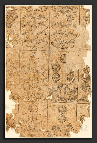 German 16th Century, Playing Card, woodcut