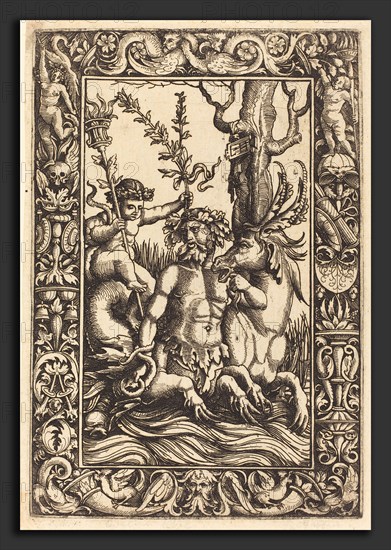 Lambert Hopfer after Nicoletto da Modena (German, active first half 16th century), Mythological Marine Subject, etching