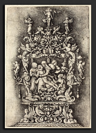 Daniel Hopfer I (German, c. 1470 - 1536), Reliquary with Pietà , etching (iron)