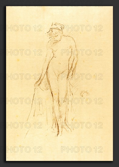 James McNeill Whistler, Nude Model Standing, American, 1834 - 1903, lithograph