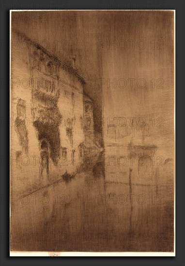 James McNeill Whistler (American, 1834 - 1903), Nocturne: Palaces, 1879-1880, etching and drypoint in brownish-black ink