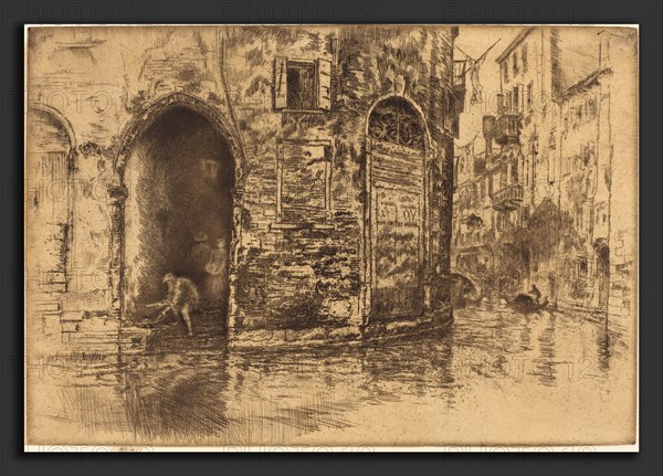 James McNeill Whistler (American, 1834 - 1903), Two Doorways, 1880, etching in brownish-black ink