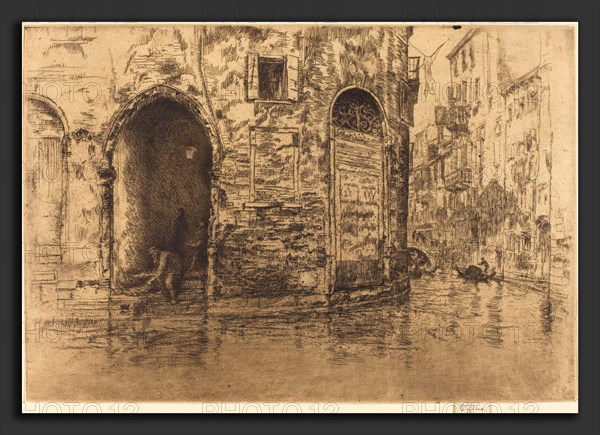 James McNeill Whistler (American, 1834 - 1903), Two Doorways, 1880, etching in brownish-black ink on