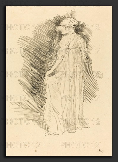 James McNeill Whistler (American, 1834 - 1903), The Draped Figure, Back View, 1894, lithograph