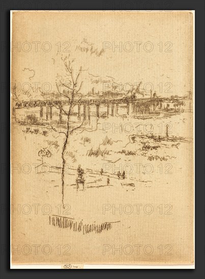 James McNeill Whistler (American, 1834 - 1903), Charing Cross Railway-Bridge, c. 1887, etching
