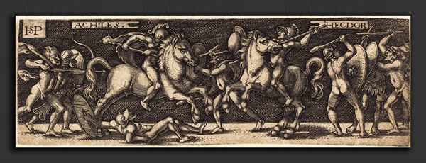 Sebald Beham (German, 1500 - 1550), Achilles and Hector, engraving