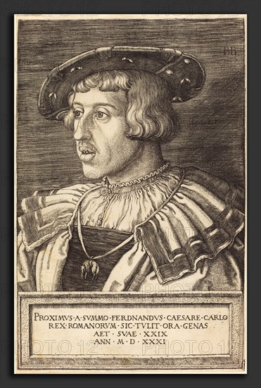 Barthel Beham (German, 1502 - 1540), Emperor Ferdinand I, 1531, engraving