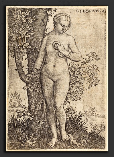 Barthel Beham (German, 1502 - 1540), Cleopatra, 1524, engraving