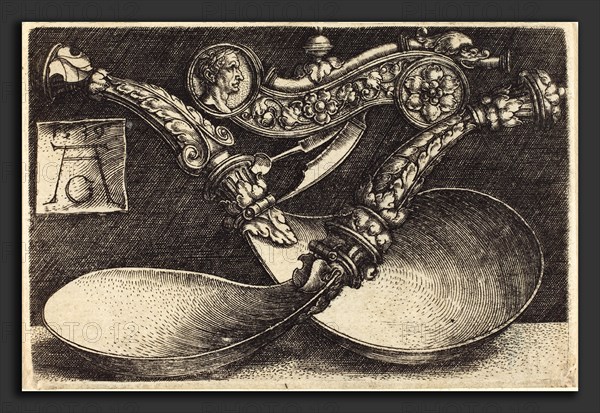 Heinrich Aldegrever (German, 1502 - 1555-1561), Two Ladles, 1539, engraving