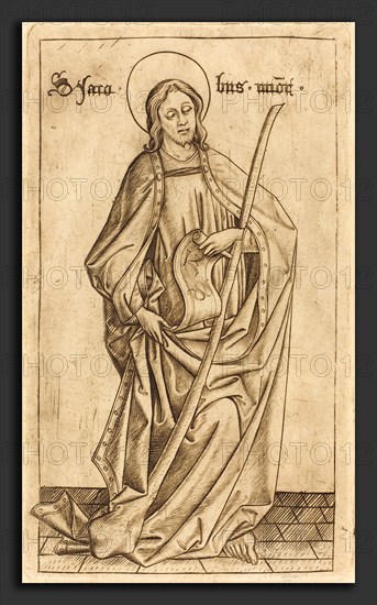 Israhel van Meckenem after Master E.S. (German, c. 1445 - 1503), Saint James the Less, c. 1470-1480, engraving