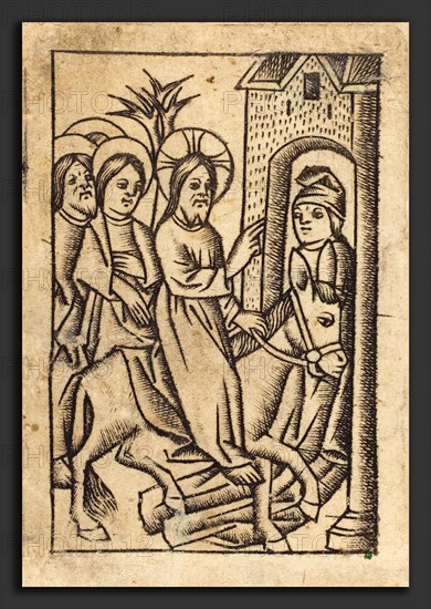 Master of St. Erasmus (German, active c. 1450-1470), Christ's Entry into Jerusalem [left], c. 1450-1460, engraving