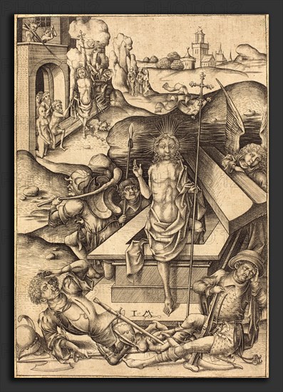 Israhel van Meckenem (German, c. 1445 - 1503), The Resurrection, c. 1480, engraving