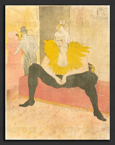 Henri de Toulouse-Lautrec (French, 1864 - 1901), Seated Clowness (La Clownesse assise), 1896, color lithograph on wove paper [bon a tirer proof]