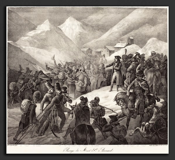 Théodore Gericault (French, 1791 - 1824), Passage du Mont St. Bernard (Napoleon's Army Crossing the St. Bernard Pass), 1822, lithograph on wove paper